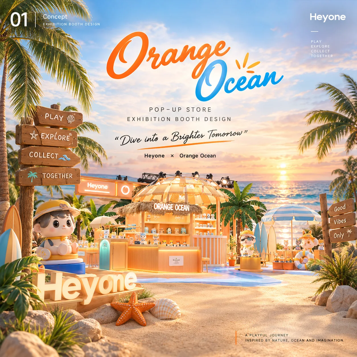 Art Toy — Orange Ocean — Concept study 02
