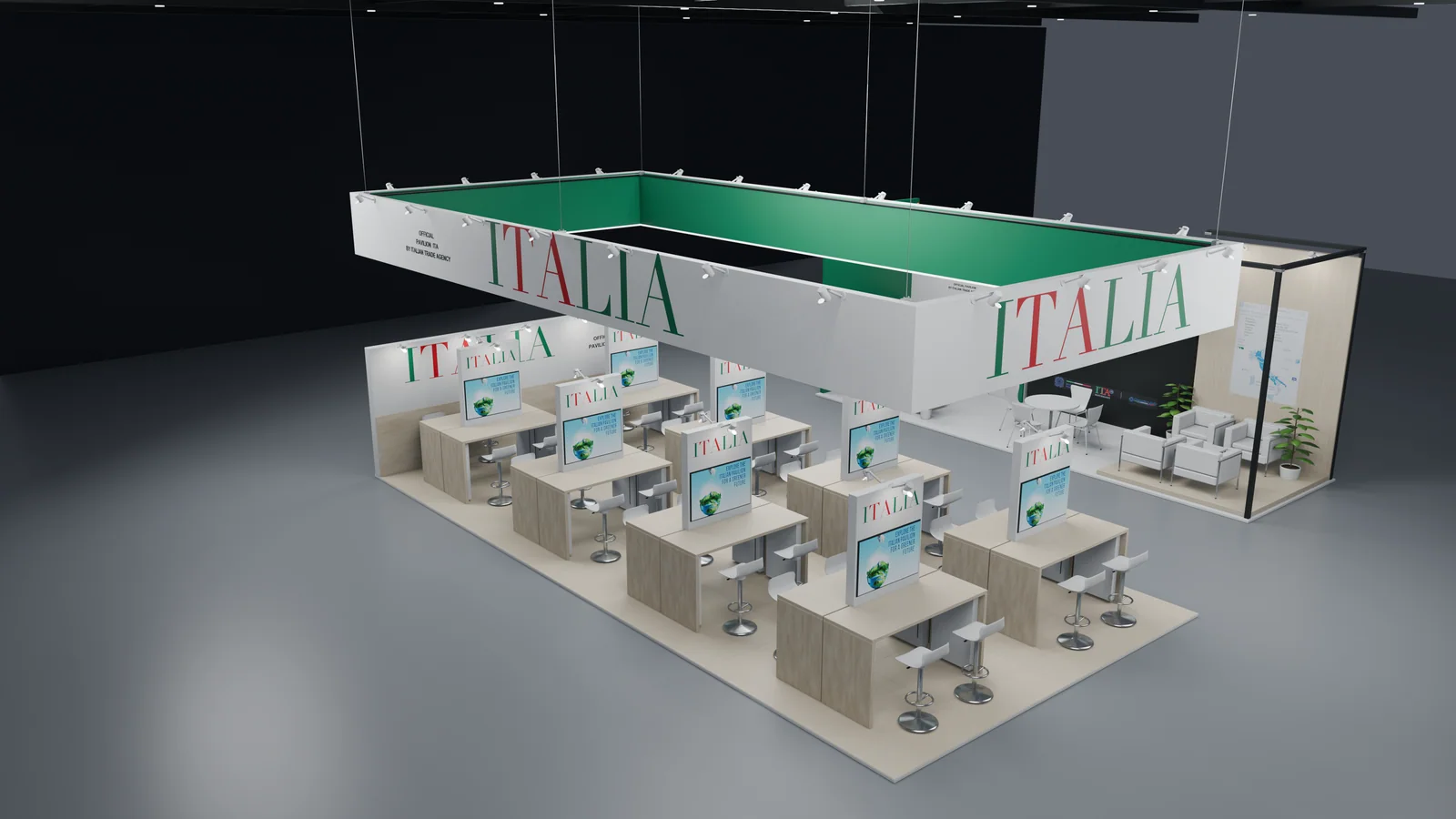 Italy Pavilion — Exhibitor island
