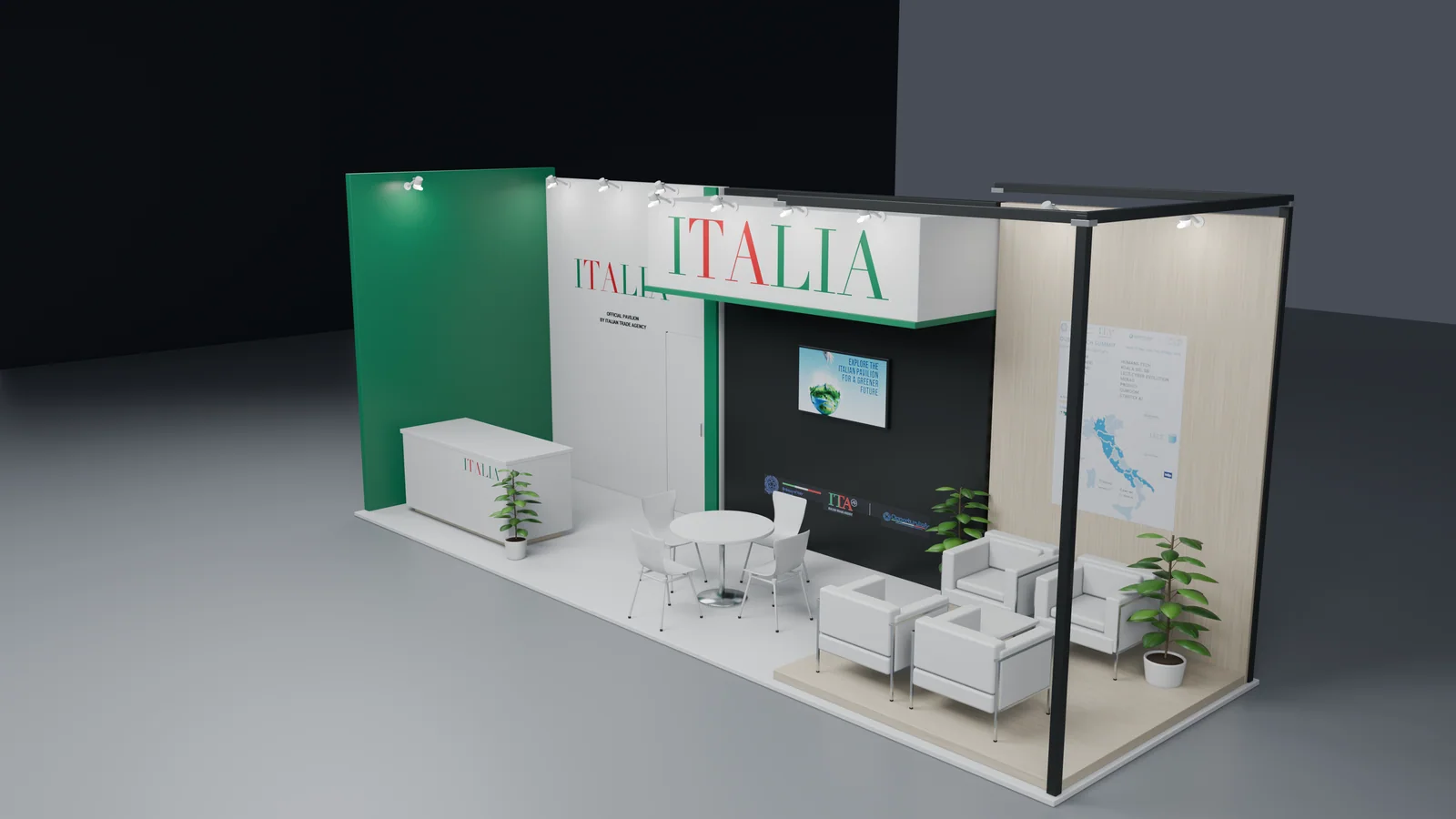Italy Pavilion — Reception oblique