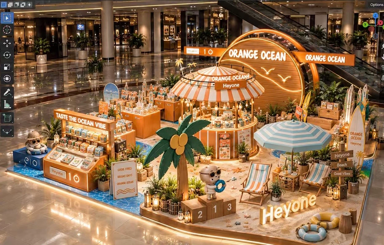 Orange Ocean art toy pop-up store concept